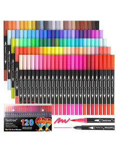 Set de 120 Marcadores Doble Punta Taotree para Arte