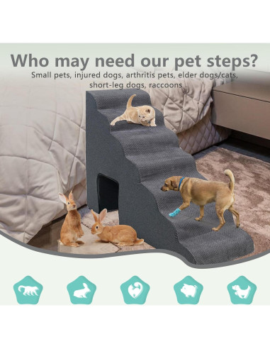 Escaleras para Perros MALOROY 86.1 cm con 4 Rampas Antideslizantes