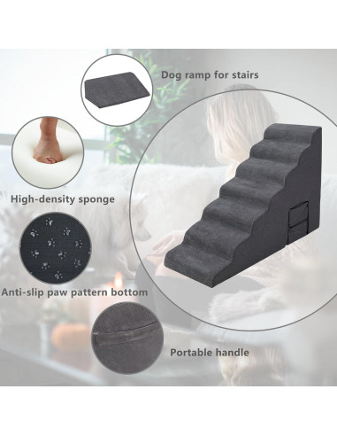 Escaleras para Perros MALOROY 86.1 cm con 4 Rampas Antideslizantes