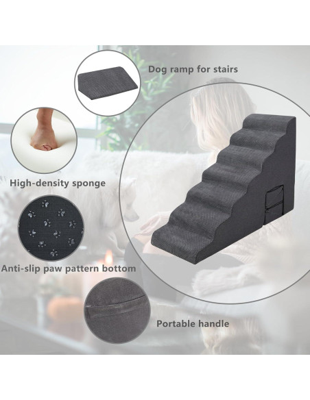 Escaleras para Perros MALOROY 86.1 cm con 4 Rampas Antideslizantes