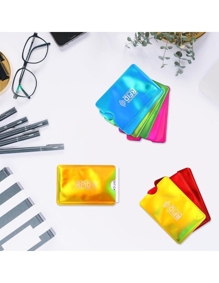 10 Fundas Bloqueadoras RFID GEEHUA para Tarjetas de Crédito