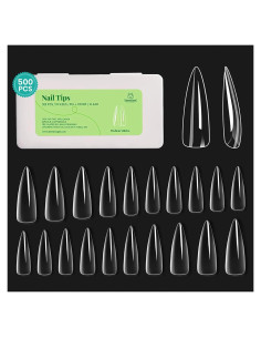 Consejos de Uñas de Gel Beetles Stiletto Mediano 500Pcs