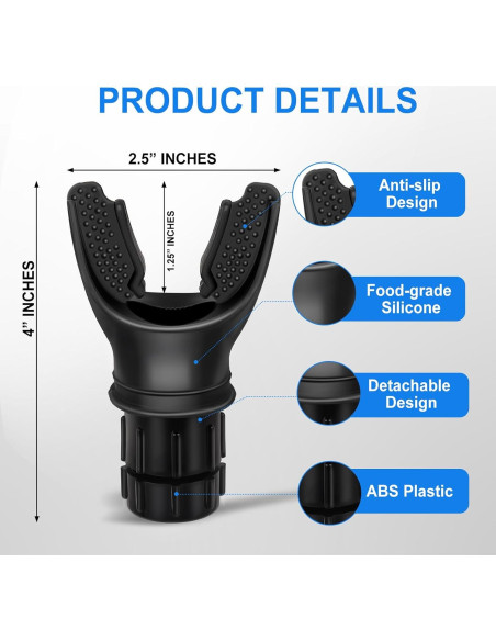 Entrenador de Respiración Portátil TEAWOO Ajustable Negro
