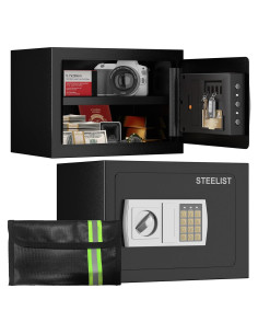 Caja de Seguridad STEELIST 1.0 Pies Digital y Llave Negra