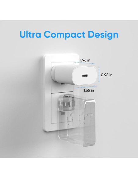 Cargador USB C Rápido 25W Shenzhen Xihuida - 4 Paquete Blanco