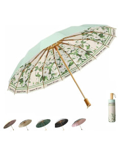 Sombrilla Plegable MENHLAGDI UV 50+ Impermeable Verde-Gardenia