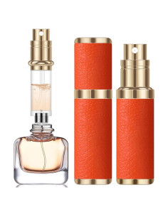 Atomizador de Perfume Rellenable DIOHIO 5ml A Prueba de Fugas Naranja