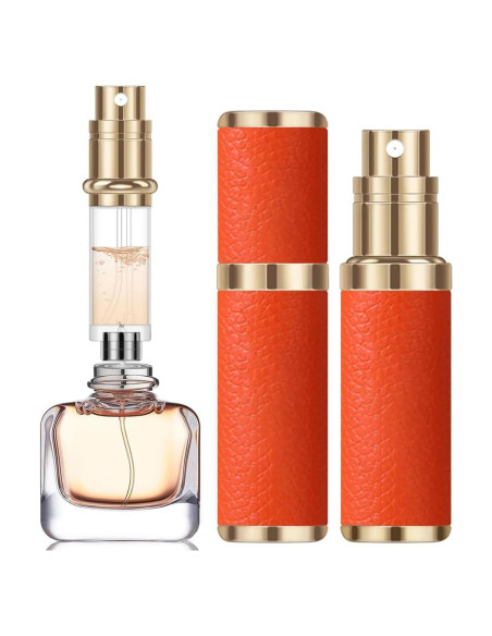 Atomizador de Perfume Rellenable DIOHIO 5ml A Prueba de Fugas Naranja