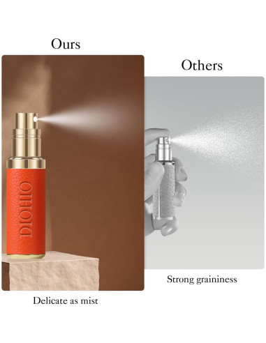 Atomizador de Perfume Rellenable DIOHIO 5ml A Prueba de Fugas Naranja