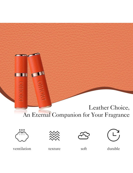 Atomizador de Perfume Rellenable DIOHIO 5ml A Prueba de Fugas Naranja