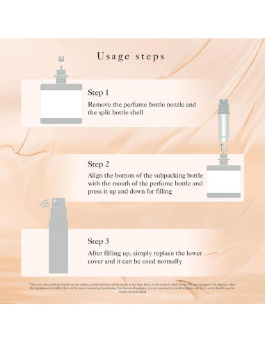 Atomizador de Perfume Rellenable DIOHIO 5ml A Prueba de Fugas Naranja