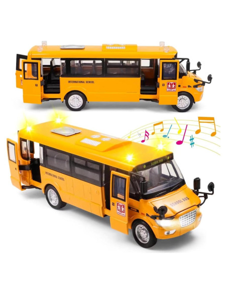 Autobús Escolar de Juguete Ming You 23.62 cm con Sonido y Luz