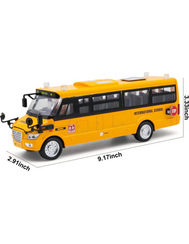 Autobús Escolar de Juguete Ming You 23.62 cm con Sonido y Luz