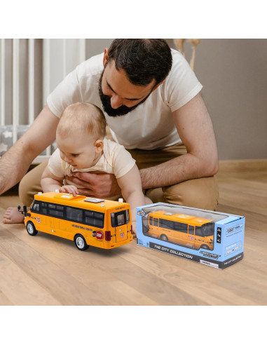 Autobús Escolar de Juguete Ming You 23.62 cm con Sonido y Luz