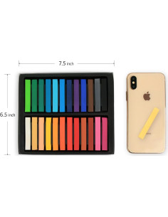 Pasteles de Tiza Suave HA SHI 24 Colores No Tóxicos 2