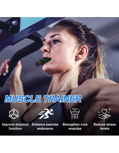 Entrenador de Respiración Portátil TEAWOO Ajustable Negro