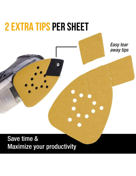 Discos de Lijado Dura-Gold 400 Grit Triangular - Caja 24