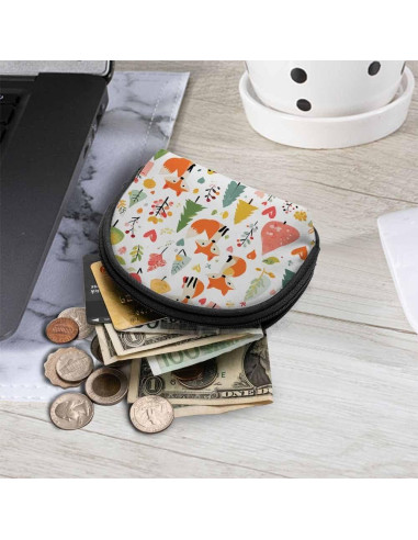 Monedero Pequeño IBILIU Zorros de Navidad 12x9 cm