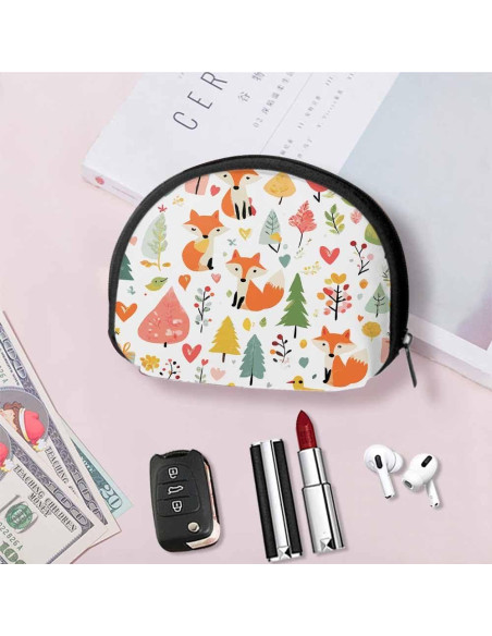 Monedero Pequeño IBILIU Zorros de Navidad 12x9 cm