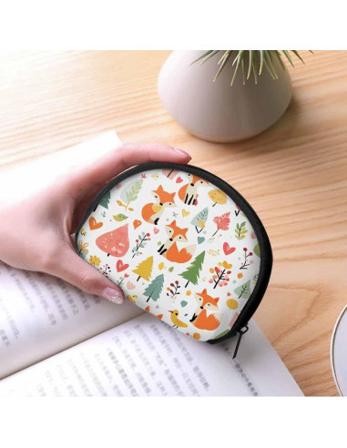 Monedero Pequeño IBILIU Zorros de Navidad 12x9 cm