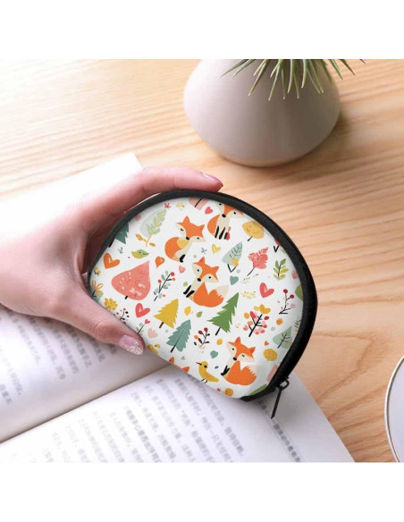 Monedero Pequeño IBILIU Zorros de Navidad 12x9 cm