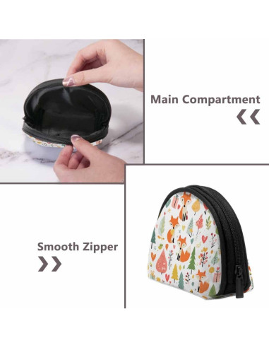 Monedero Pequeño IBILIU Zorros de Navidad 12x9 cm