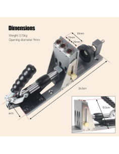 Kit de Plantilla de Agujeros RATTMMOTOR DWQ40-B para Carpintería 2