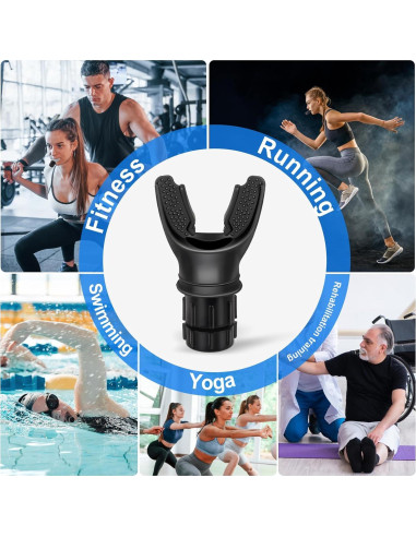 Entrenador de Respiración Portátil TEAWOO Ajustable Negro