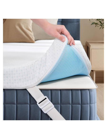 Colchón Twin Hokway 3 Pulgadas Espuma Viscoelástica con Gel