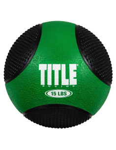 Balón Medicinal de Goma Title Boxing 6.80 kg Verde/Negro