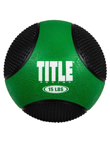 Balón Medicinal de Goma Title Boxing 6.80 kg Verde/Negro