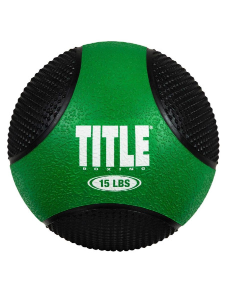 Balón Medicinal de Goma Title Boxing 6.80 kg Verde/Negro