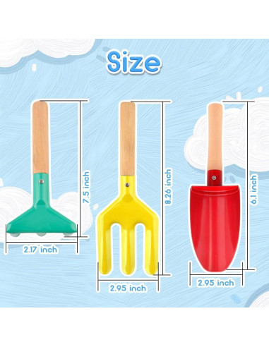 Juego de herramientas de playa para niños UMUACCAN 6 piezas