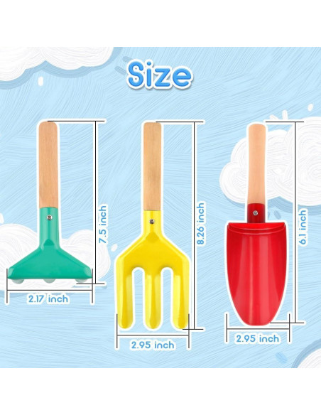 Juego de herramientas de playa para niños UMUACCAN 6 piezas