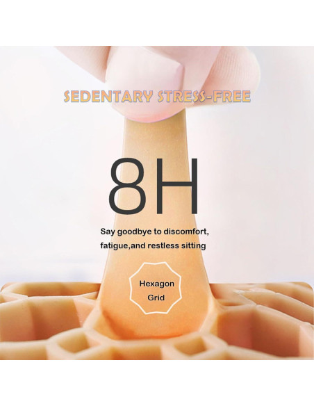 Cojín de Asiento de Gel Found Notice Grande Naranja Ergonómico