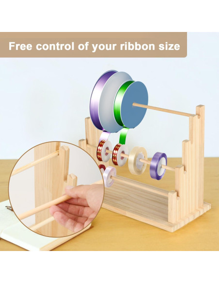 Estante Organizador de Cinta de Madera Homakover 4 Niveles