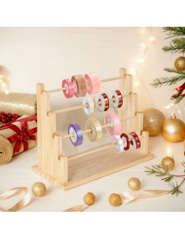 Estante Organizador de Cinta de Madera Homakover 4 Niveles