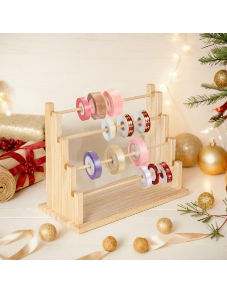 Estante Organizador de Cinta de Madera Homakover 4 Niveles