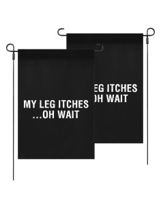 Bandera de Jardín Doble Cara Genérico 30x45 cm Mi Pierna Pica