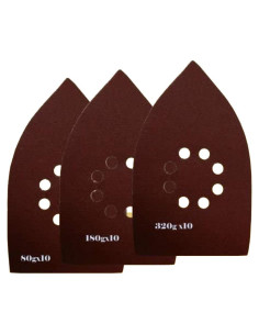 30 Lijas de Papel de Lija para Detalle MTP 10.5x17.1 cm Granos 80-320