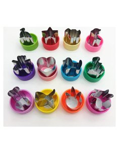 Juego de Cortadores de Verduras 12 Piezas GELIFATLE Mini Sellos