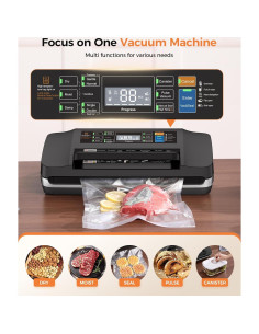 Máquina de Sellado al Vacío QIQIAOB SV608 130W Plata 2