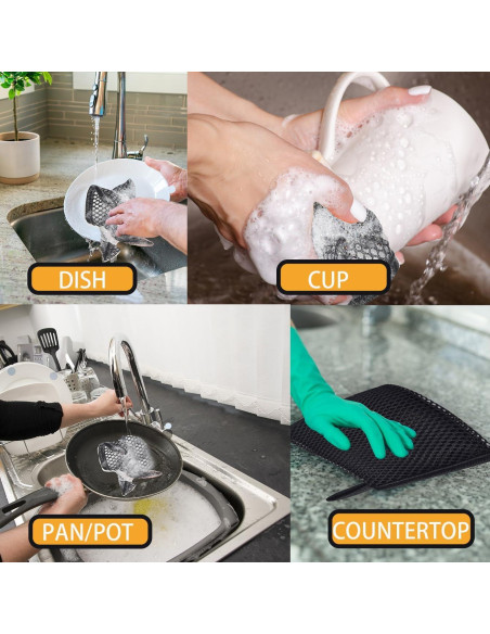 Paños de Malla VICOLOUR para Cocina 30.48x30.48 cm Paquete de 6