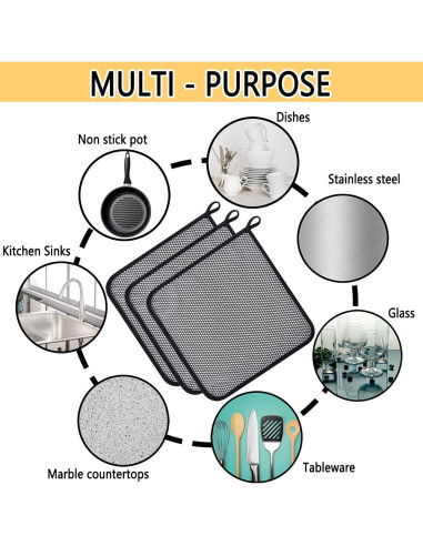 Paños de Malla VICOLOUR para Cocina 30.48x30.48 cm Paquete de 6