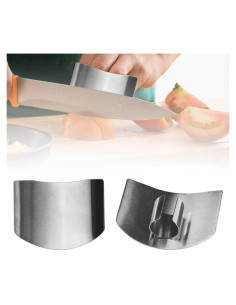 Juego de 2 Protectores de Dedos de Acero Inoxidable Jowxsx