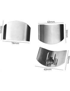 Juego de 2 Protectores de Dedos de Acero Inoxidable Jowxsx 2