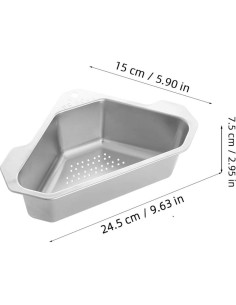 Cesta de Drenaje Triangular Acero Inoxidable DOITOOL 24.5x15cm 2