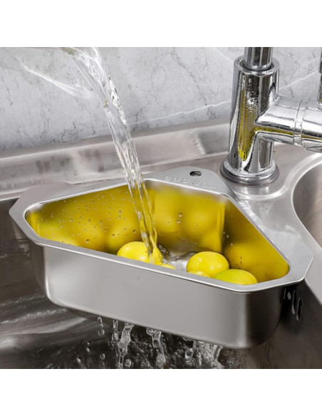 Cesta de Drenaje Triangular Acero Inoxidable DOITOOL 24.5x15cm