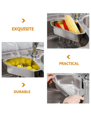 Cesta de Drenaje Triangular Acero Inoxidable DOITOOL 24.5x15cm