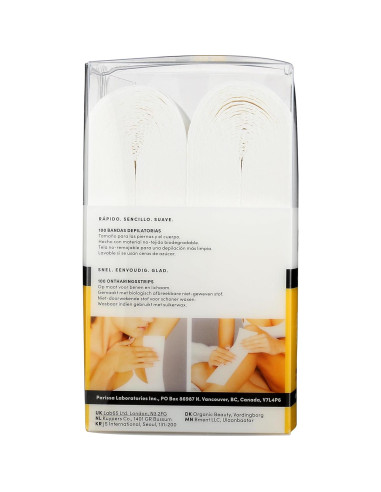 Tiras de Epilación Parissa 100 unidades 23x7.6 cm Biodegradables
